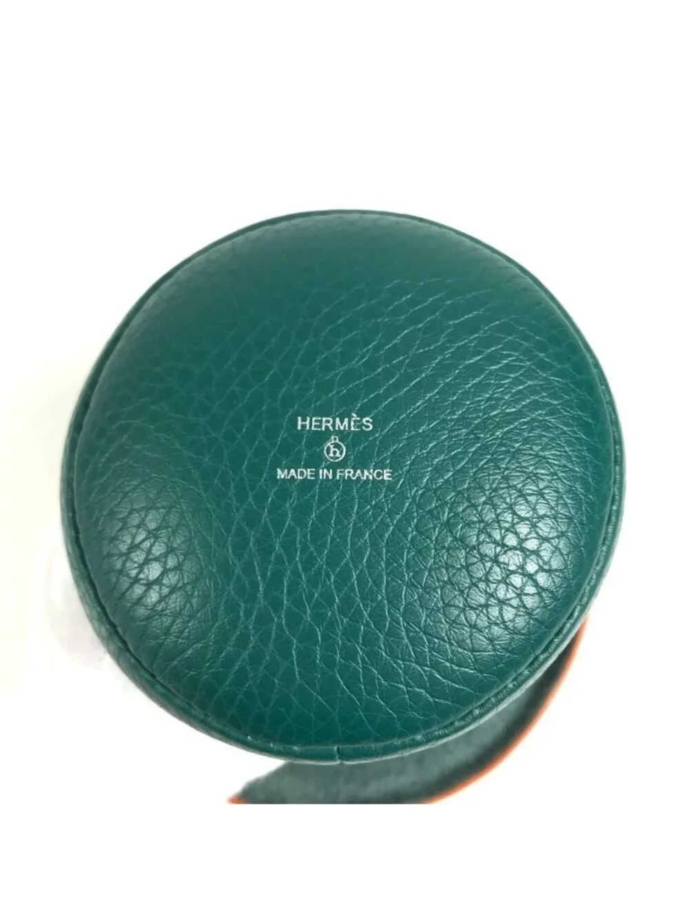 Hermes Object Paperweight Mushroom GM Leather Orange